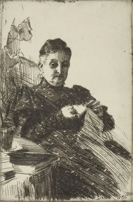 Framed Print : Mrs Lamm, 1894. Creator: Anders Leonard Zorn Framed Print : Mrs Lamm, 1894. Creator: Anders Leonard Zorn