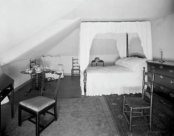 Mrs. [Martha] Washington's bed room at Mt. Vernon, c.between 1910 and 1920. Creator: Unknown