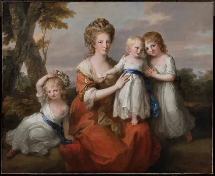 Framed Print : Mrs. Mary May and Her Daughters, Maria Emilia, Louisa, and Sophia Margaret, 1780. Creator: Angelica Kauffman Framed Print : Mrs. Mary May and Her Daughters, Maria Emilia, Louisa, and Sophia Margaret, 1780. Creator: Angelica Kauffman