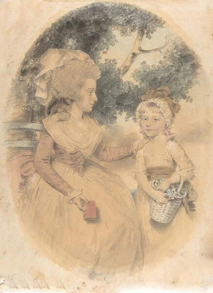 Mrs. Morgan and her Child, 1785. Creator: John Downman