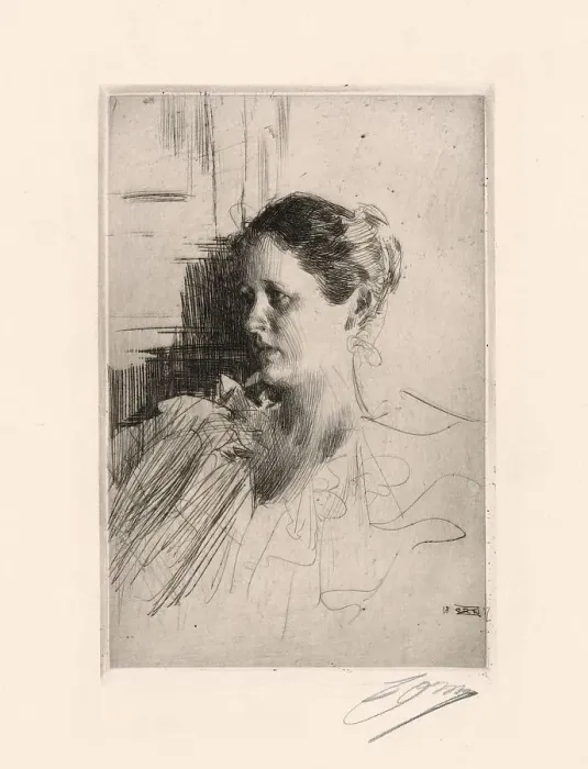 Framed Print : Mrs. Nagel, 1897. Creator: Anders Leonard Zorn Framed Print : Mrs. Nagel, 1897. Creator: Anders Leonard Zorn
