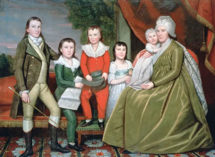 Framed Print : Mrs Noah Smith and Her Children, 1798. Artist: Ralph Earl Framed Print : Mrs Noah Smith and Her Children, 1798. Artist: Ralph Earl