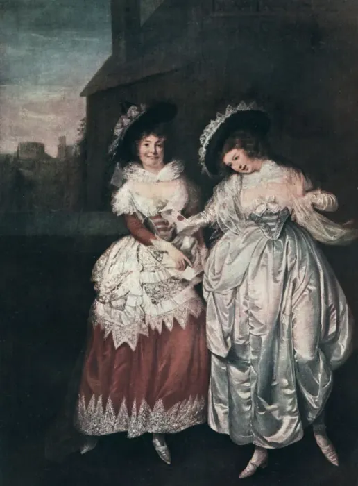 Framed Print : Mrs Page and Mrs Ford Reading Falstaffs Love Letters, late 18th-early 19th century (1912). Artist: Matthew William Peters Framed Print : Mrs Page and Mrs Ford Reading Falstaffs Love Letters, late 18th-early 19th century (1912). Artist: Matthew William Peters