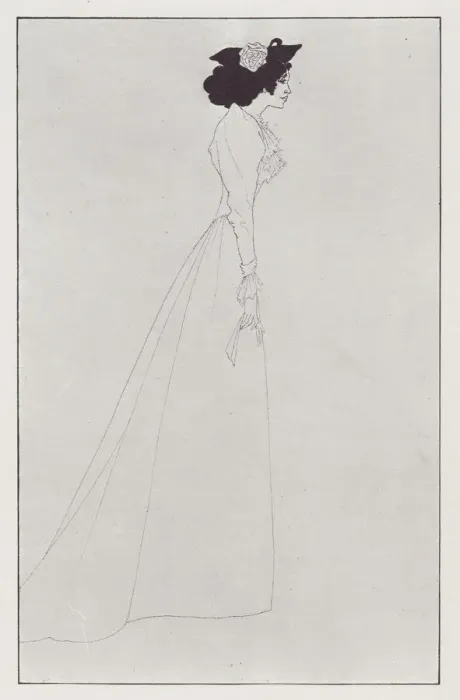 Framed Print : Mrs Patrick Campbell, 1894. Creator: Aubrey Beardsley Framed Print : Mrs Patrick Campbell, 1894. Creator: Aubrey Beardsley