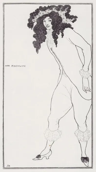 Framed Print : Mrs. Pinchwife, from The Savoy No. 8, 1896. Creator: Aubrey Beardsley Framed Print : Mrs. Pinchwife, from The Savoy No. 8, 1896. Creator: Aubrey Beardsley
