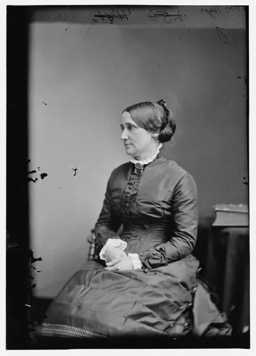 Framed Print : Mrs. R. B. Hayes, wife of President Hayes, between 1870 and 1880. Creator: Unknown Framed Print : Mrs. R. B. Hayes, wife of President Hayes, between 1870 and 1880. Creator: Unknown