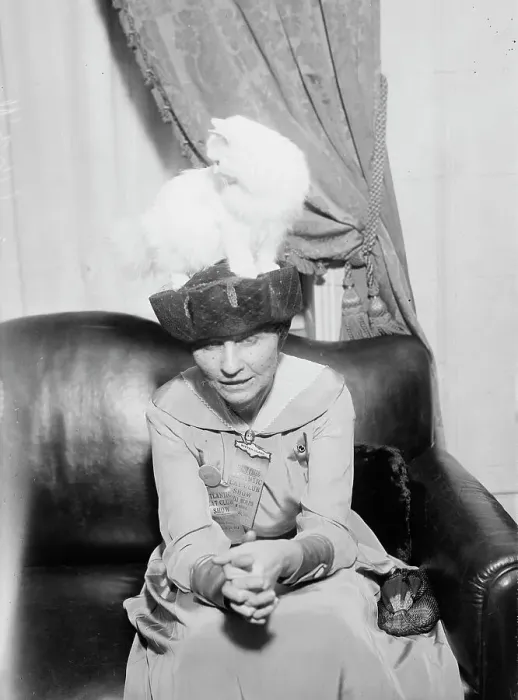 Framed Print : Mrs. R.F. Armstrong & Kilravock Donna-Mafalda [cat], between c1915 and c1920. Creator: Bain News Service