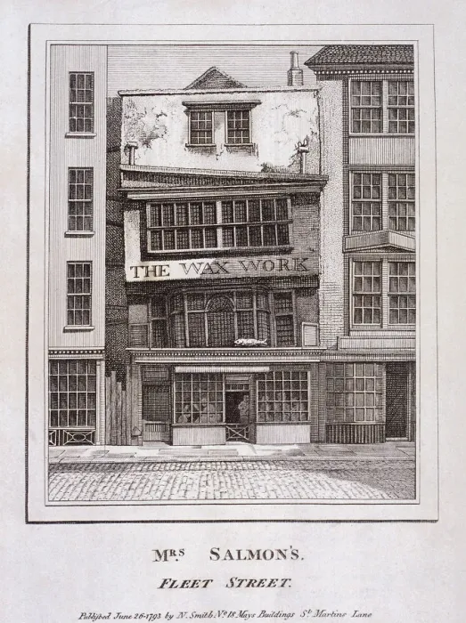 Framed Print : Mrs Salmons Waxworks in Fleet Street, London, 1793 Framed Print : Mrs Salmons Waxworks in Fleet Street, London, 1793