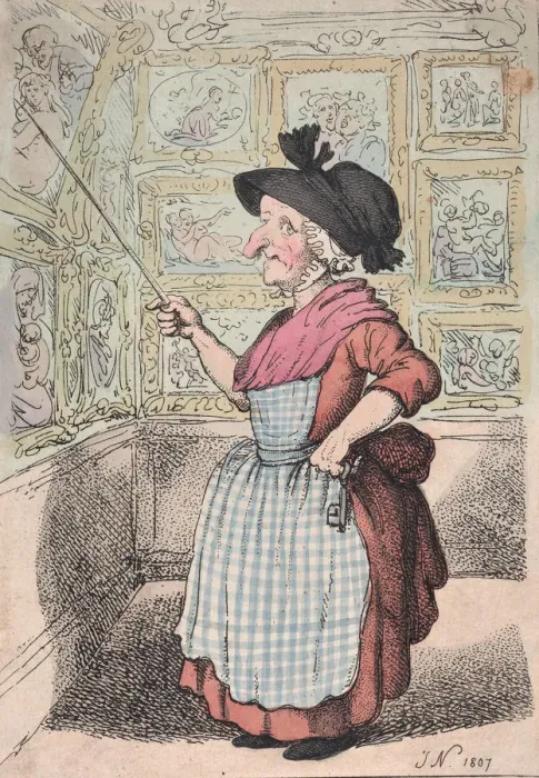 Framed Print : Mrs. Showell, the Woman who shows General Guises Collection of Pictures at O Framed Print : Mrs. Showell, the Woman who shows General Guises Collection of Pictures at O