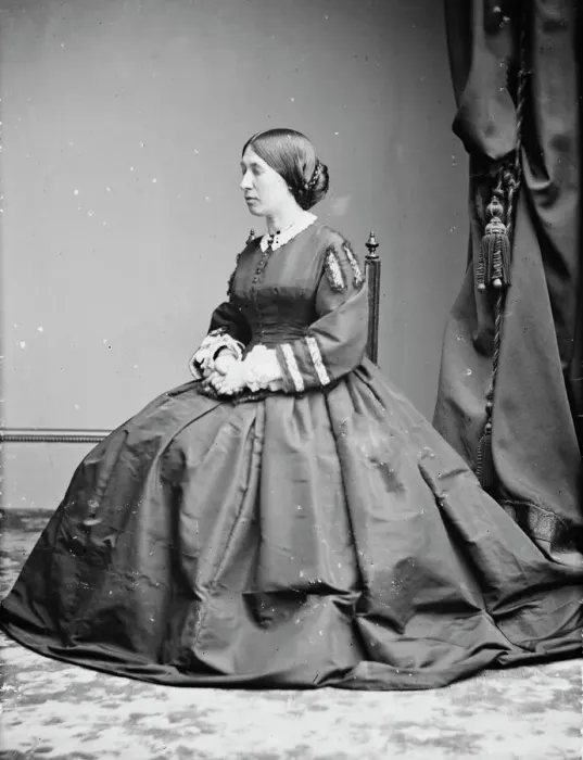 Framed Print : Mrs. U. S. Grant, between 1855 and 1865. Creator: Unknown Framed Print : Mrs. U. S. Grant, between 1855 and 1865. Creator: Unknown