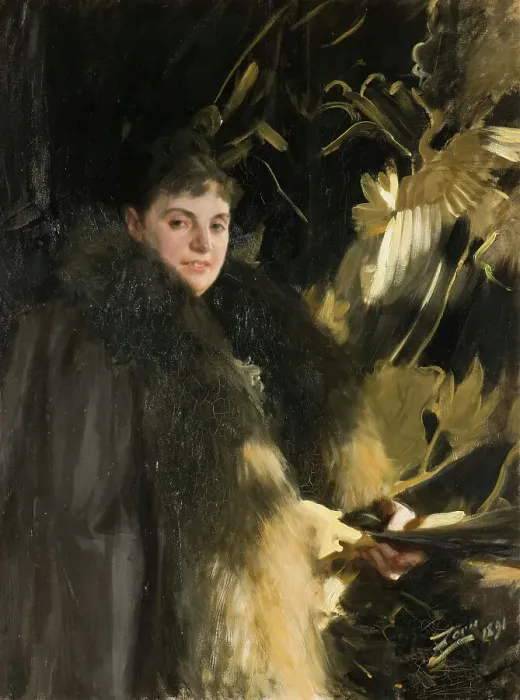 Framed Print : Mrs Veronica Heiss, 1891. Creator: Anders Leonard Zorn Framed Print : Mrs Veronica Heiss, 1891. Creator: Anders Leonard Zorn