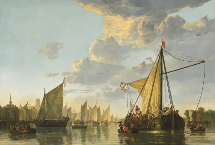 Framed Print : The Ms at Dordrecht, c. 1650. Creator: Aelbert Cuyp Framed Print : The Ms at Dordrecht, c. 1650. Creator: Aelbert Cuyp