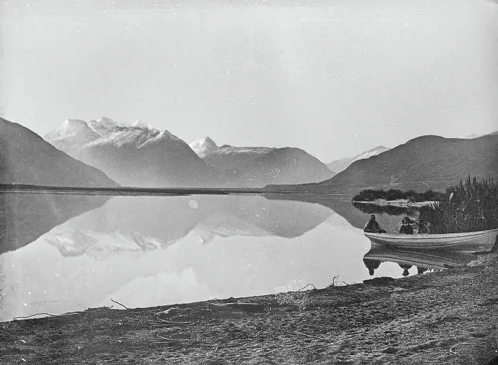 Framed Print : Mt Earnslaw, from Glenorchy, c1870s. Creator: Burton Brothers Framed Print : Mt Earnslaw, from Glenorchy, c1870s. Creator: Burton Brothers
