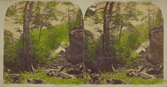 Framed Print : Mt. Mansfield, Notch House, about 1865. Creator: Guy B. Davis Framed Print : Mt. Mansfield, Notch House, about 1865. Creator: Guy B. Davis