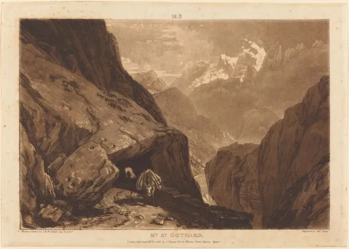 Framed Print : Mt. Saint Gothard, 1808. Creator: JMW Turner Framed Print : Mt. Saint Gothard, 1808. Creator: JMW Turner