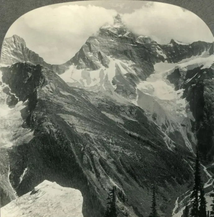 Framed Print : Mt. Sir Donald, Matterhorn of North American Alps, B. C. Canada, c1930s. Creator: Unknown Framed Print : Mt. Sir Donald, Matterhorn of North American Alps, B. C. Canada, c1930s. Creator: Unknown