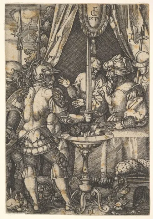 Framed Print : Mucius Scaevola, 1537. Creator: Master FG Framed Print : Mucius Scaevola, 1537. Creator: Master FG