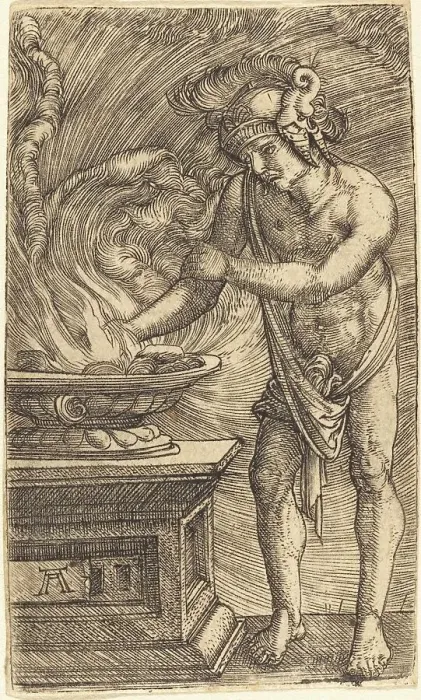 Framed Print : Mucius Scaevola, c. 1520 / 1530. Creator: Albrecht Altdorfer Framed Print : Mucius Scaevola, c. 1520 / 1530. Creator: Albrecht Altdorfer