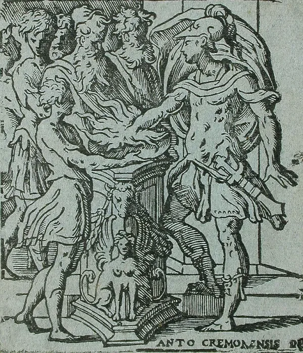 Framed Print : Mucius Scaevola, c1540. Creator: Antonio Campi Framed Print : Mucius Scaevola, c1540. Creator: Antonio Campi