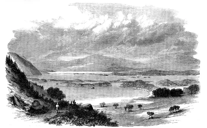 Framed Print : Mucross Lake and Lough Leane, Killarney, 1858. Creator: Unknown Framed Print : Mucross Lake and Lough Leane, Killarney, 1858. Creator: Unknown