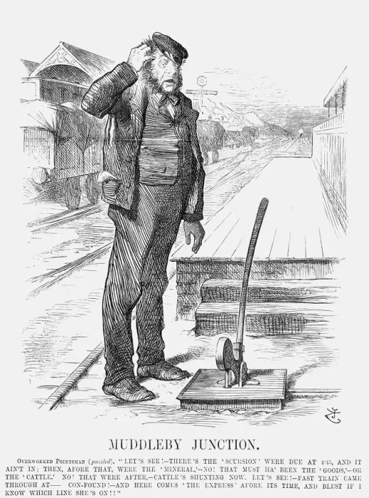 Framed Print : Muddleby Junction, 1872. Artist: Joseph Swain Framed Print : Muddleby Junction, 1872. Artist: Joseph Swain