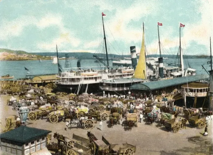 Framed Print : Muelle de Luz harbour with ferries, Havana, Cuba, 1904 Framed Print : Muelle de Luz harbour with ferries, Havana, Cuba, 1904