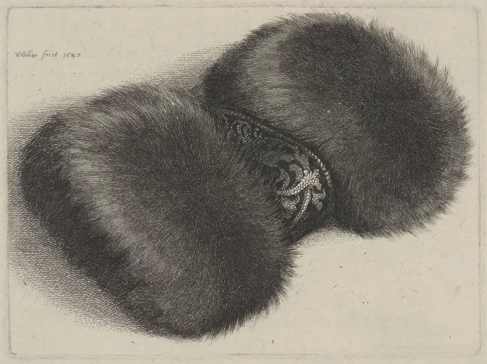 Framed Print : Muff with Brocade Band, 1647. Creator: Hollar, Wenceslaus (1607-1677) Framed Print : Muff with Brocade Band, 1647. Creator: Hollar, Wenceslaus (1607-1677)