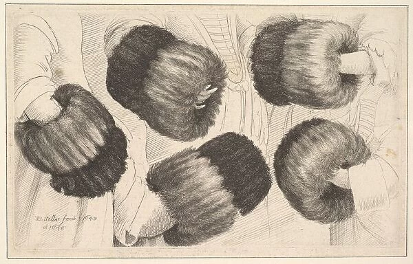 A Muff in Five Views, 1645-46. Creator: Wenceslaus Hollar