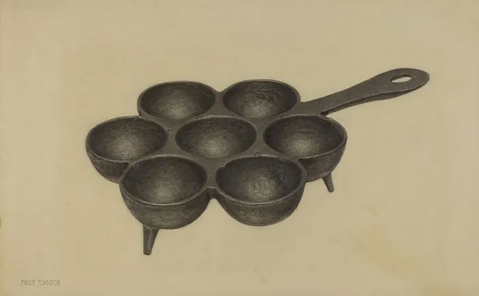 Framed Print : Muffin Pan, c. 1938. Creator: Philip Johnson Framed Print : Muffin Pan, c. 1938. Creator: Philip Johnson