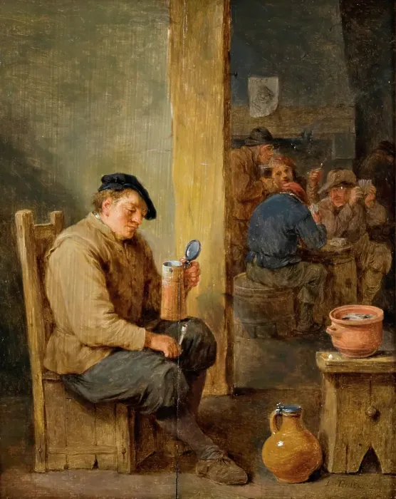 Framed Print : The Empty Mug, 1668. Creator: David Teniers II Framed Print : The Empty Mug, 1668. Creator: David Teniers II