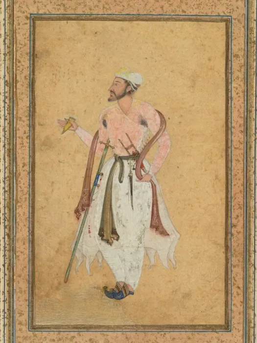 Framed Print : A Mughal courtier, c. 1575; border added probably 1700s. Creator: Unknown Framed Print : A Mughal courtier, c. 1575; border added probably 1700s. Creator: Unknown