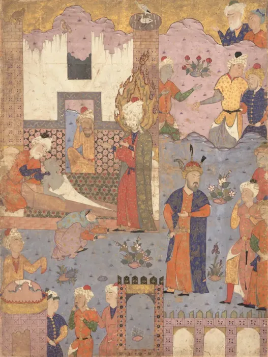 Framed Print : Muhammad Revives the Sick Boy, Folio from a Falnama (Book of Omens) of Ja far al-Sadiq Framed Print : Muhammad Revives the Sick Boy, Folio from a Falnama (Book of Omens) of Ja far al-Sadiq