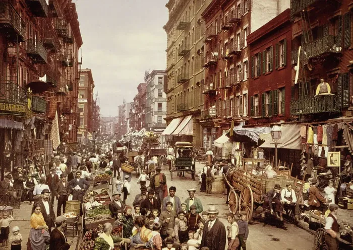 Framed Print : Mulberry Street, New York City, ca 1900. Creator: Unknown Framed Print : Mulberry Street, New York City, ca 1900. Creator: Unknown