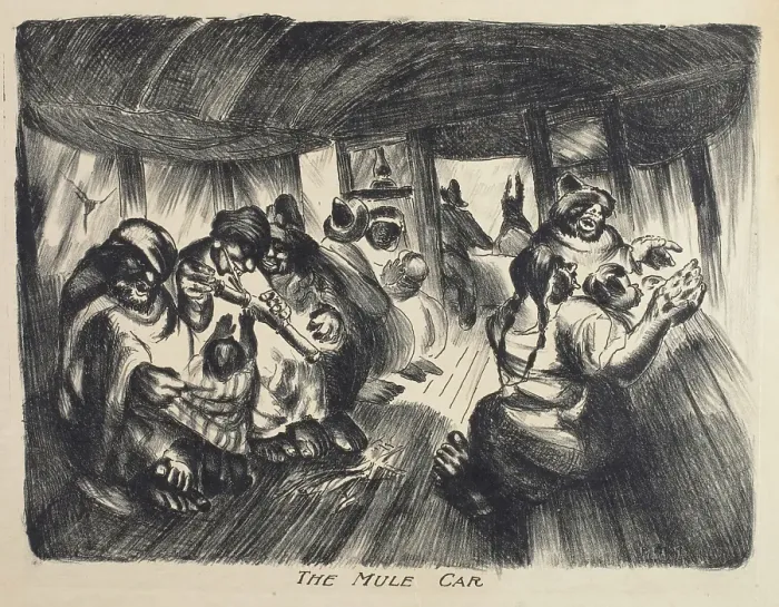 Framed Print : The Mule Car, 1925. Creator: George Overbury Hart Framed Print : The Mule Car, 1925. Creator: George Overbury Hart