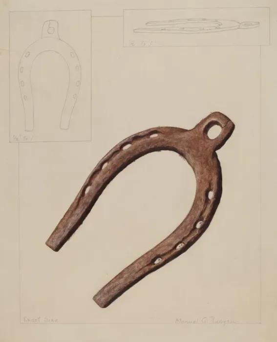 Framed Print : Mule Shoe, c. 1937. Creator: Manuel G. Runyan Framed Print : Mule Shoe, c. 1937. Creator: Manuel G. Runyan