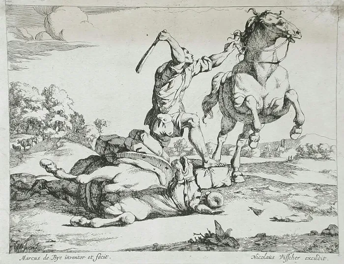 Framed Print : The Muleteer, 17th century. Creator: Marcus de Bye Framed Print : The Muleteer, 17th century. Creator: Marcus de Bye