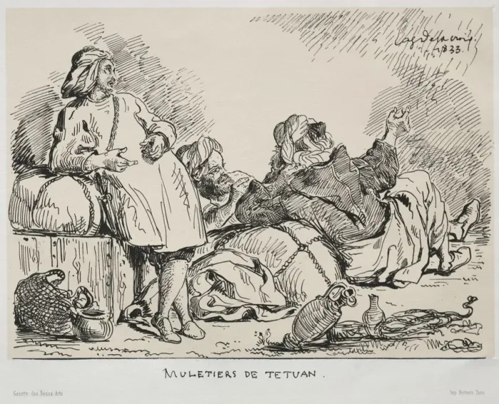 Framed Print : Muleteers of Tetuan, 1833. Creator: Eugene Delacroix (French, 1798-1863); Bertauts Framed Print : Muleteers of Tetuan, 1833. Creator: Eugene Delacroix (French, 1798-1863); Bertauts