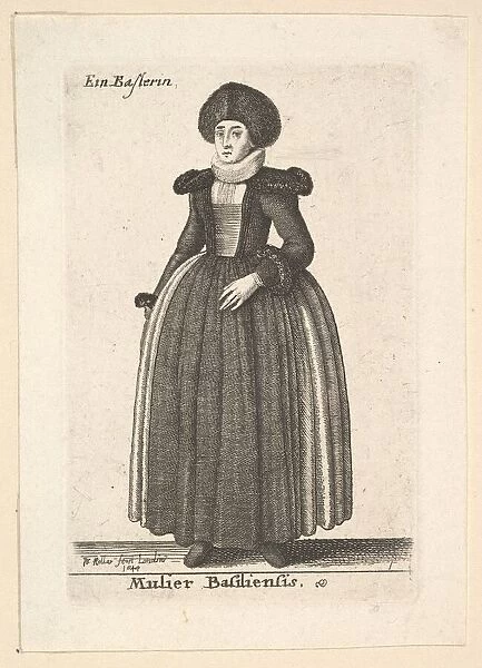 Mulier Basiliensis (Woman of Basel);, 1644. Creator: Wenceslaus Hollar
