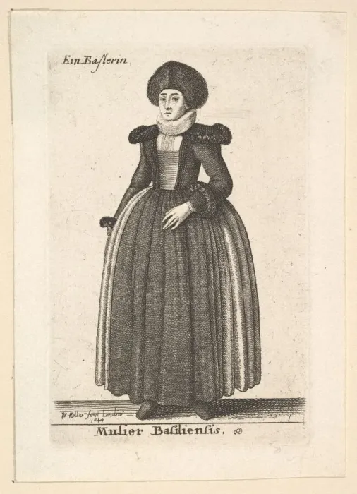 Framed Print : Mulier Basiliensis (Woman of Basel);, 1644. Creator: Wenceslaus Hollar Framed Print : Mulier Basiliensis (Woman of Basel);, 1644. Creator: Wenceslaus Hollar