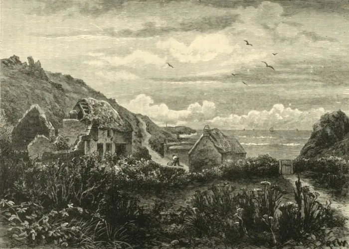 Framed Print : Mullion Cove, 1898. Creator: Unknown