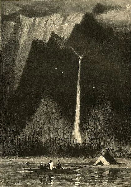 Multanomah Falls, 1872. Creator: W. J. Linton