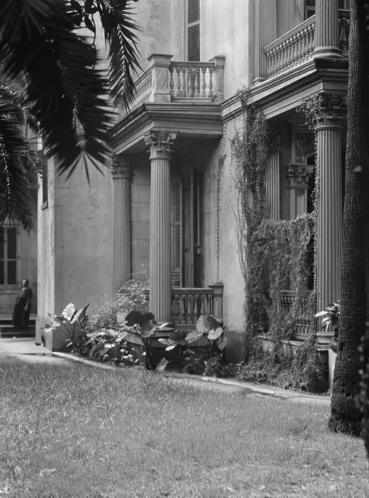 Framed Print : Multi-story house, possibly in the Garden District, New Orleans, between 1920 and 1926. Creator: Arnold Genthe Framed Print : Multi-story house, possibly in the Garden District, New Orleans, between 1920 and 1926. Creator: Arnold Genthe