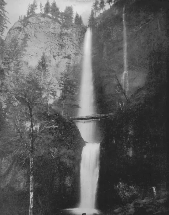 Framed Print : Multinomah Falls, 19th century Framed Print : Multinomah Falls, 19th century
