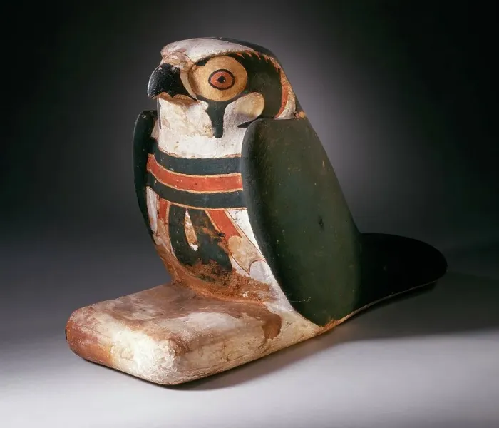 Framed Print : Mummiform Falcon with Inscribed Menat, Third Intermediate Period (1070-712 B.C.). Creator: Unknown Framed Print : Mummiform Falcon with Inscribed Menat, Third Intermediate Period (1070-712 B.C.). Creator: Unknown