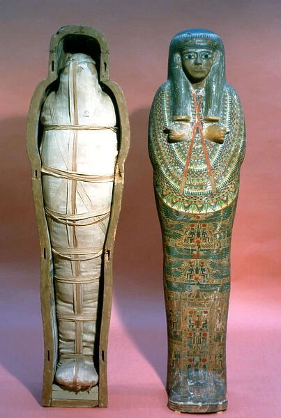 Mummy and Coffin, Egyptian, 21st Dynasty
