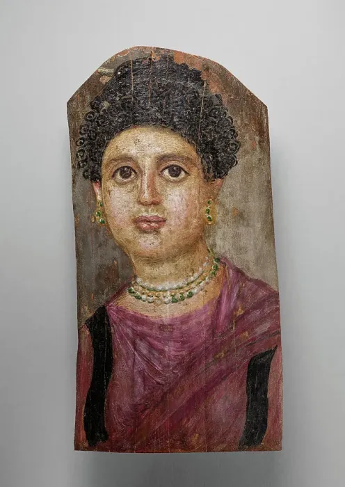 Framed Print : Mummy Portrait, A.D. 75-100. Creator: Malibu Painter