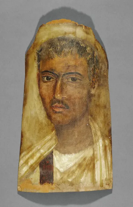 Framed Print : Mummy Portrait of a Man, A.D. 100-125. Creator: Unknown Framed Print : Mummy Portrait of a Man, A.D. 100-125. Creator: Unknown