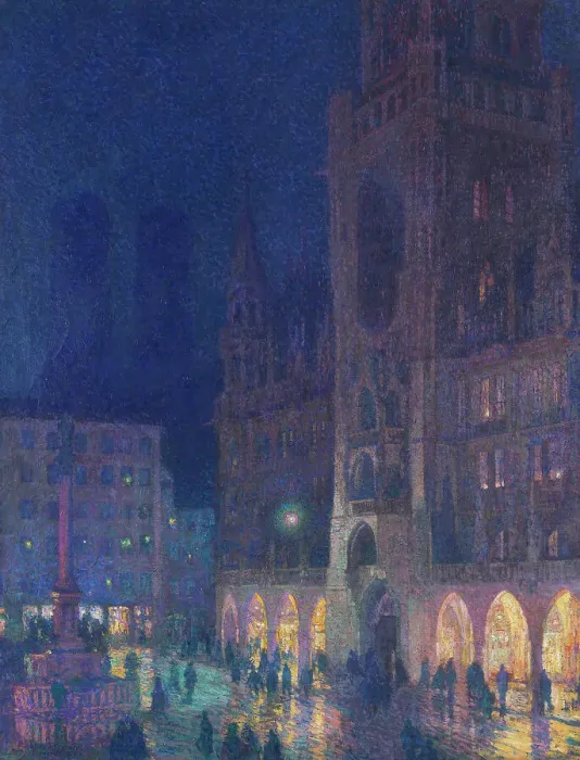 Framed Print : Munich, Marienplatz, 1908. Creator: Palmié, Charles Johann (1863-1911) Framed Print : Munich, Marienplatz, 1908. Creator: Palmié, Charles Johann (1863-1911)