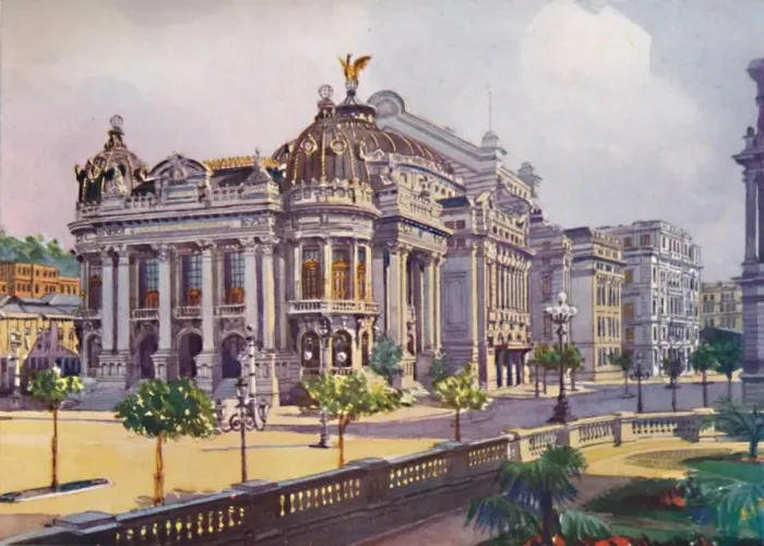 Framed Print : The Municipal Theatre, Avenida Rio Branco, 1914 Framed Print : The Municipal Theatre, Avenida Rio Branco, 1914