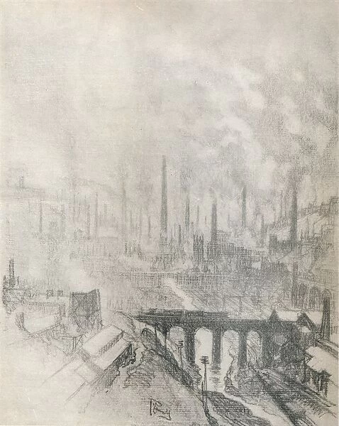 Munition City, 1916, (1917). Artist: Joseph Pennell